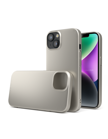 Cover Titanio Naturale Opaco per iPhone 14 - UltraSoft®