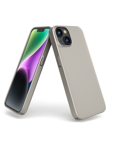 Cover Titanio Naturale Opaco per iPhone 14 - UltraSoft®