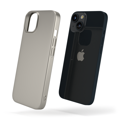 Cover Titanio Naturale Opaco per iPhone 14 - UltraSoft®
