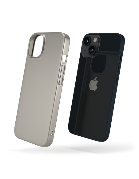 Cover Titanio Naturale Opaco per iPhone 14 - UltraSoft®