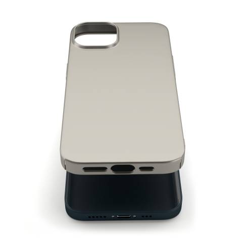 Cover Titanio Naturale Opaco per iPhone 14 - UltraSoft®