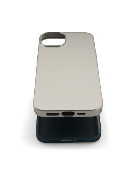 Cover Titanio Naturale Opaco per iPhone 14 - UltraSoft®