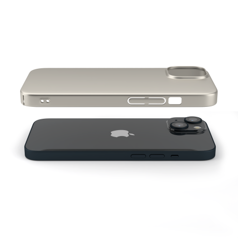 Cover Titanio Naturale Opaco per iPhone 14 - UltraSoft®