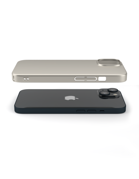 Cover Titanio Naturale Opaco per iPhone 14 - UltraSoft®