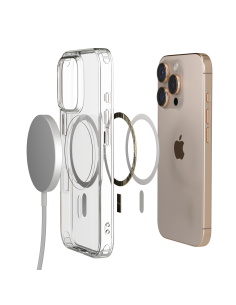 Cover Antiurto TPU+PC con MagSafe per iPhone 16 Pro Max - Trasparente - UltraFlex PRO® 2