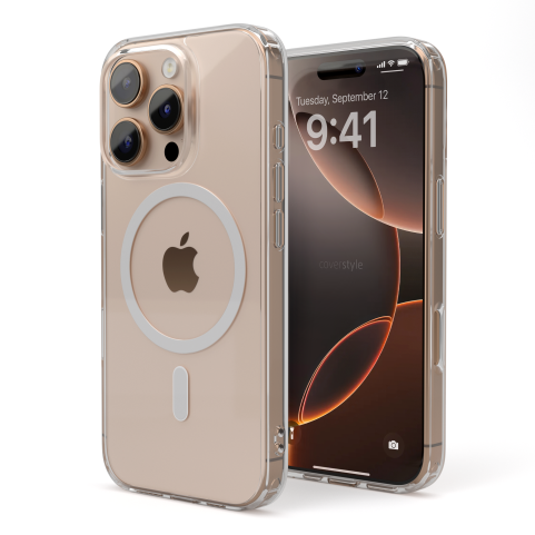 Cover Antiurto TPU+PC con MagSafe per iPhone 16 Pro Max - Trasparente - UltraFlex PRO®