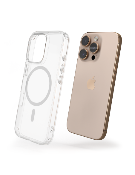 Cover Antiurto TPU+PC con MagSafe per iPhone 16 Pro Trasparente - UltraFlex PRO®