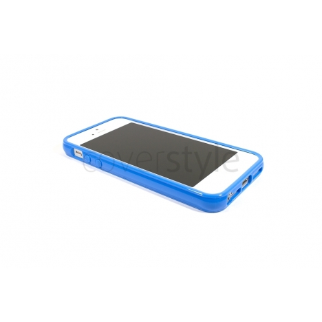 Custodia Flessibile Lucida per iPhone 5 - Blu