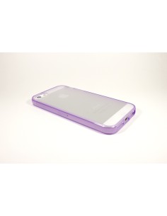 Custodia Flessibile Bordo Viola e Retro Opaco﻿