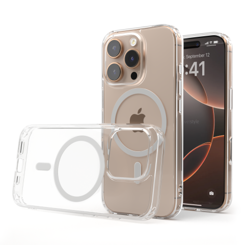 Cover Antiurto TPU+PC Trasparente con MagSafe per iPhone Air (6.5") - UltraFlex PRO®