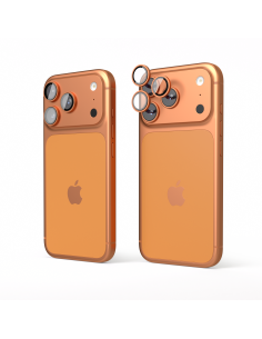 Pellicola Fotocamera in Zaffiro e Alluminio per iPhone 17 Pro/Max - Arancione HyperLens 3D® 2