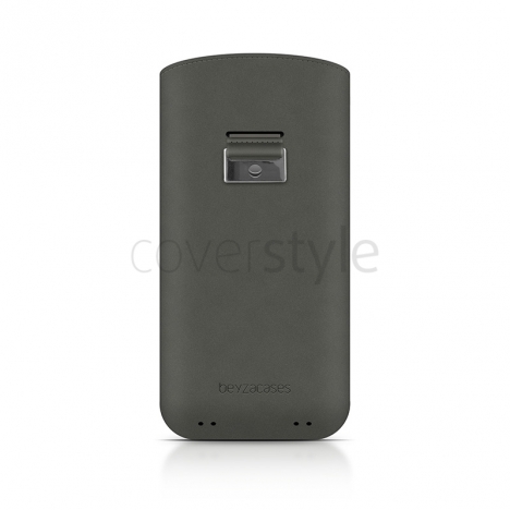 Beyzacases - Custodia in Pelle Retro Strap Plus per iPhone 5 - Grigio