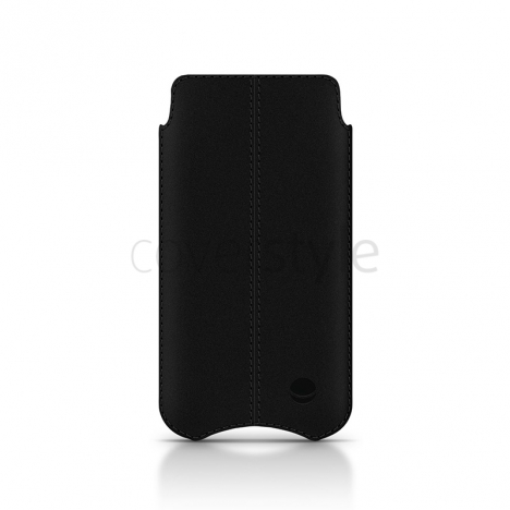 Beyzacases - Custodia in Pelle SlimLine "Stitches" per iPhone 5 - Nero