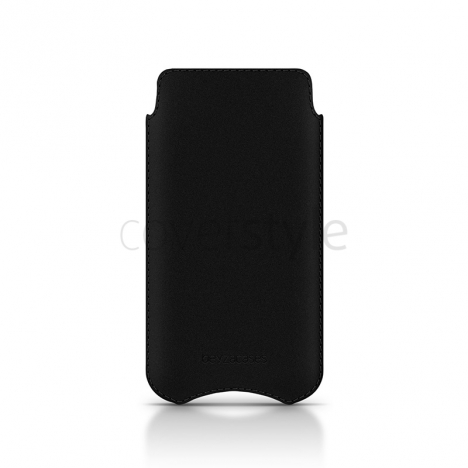 Beyzacases - Custodia in Pelle SlimLine "Stitches" per iPhone 5 - Nero