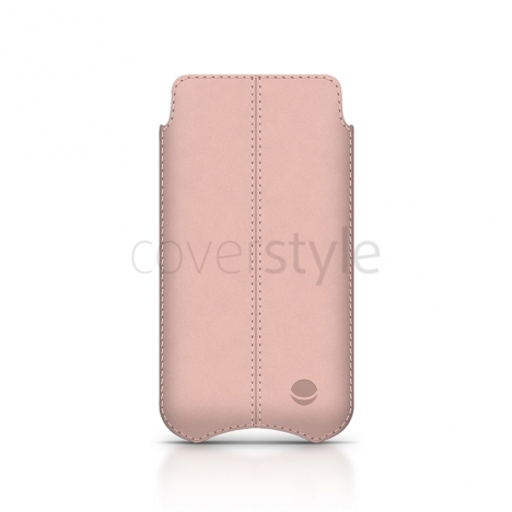 Beyzacases - Custodia in Pelle SlimLine "Stitches" per iPhone 5 - Rosa