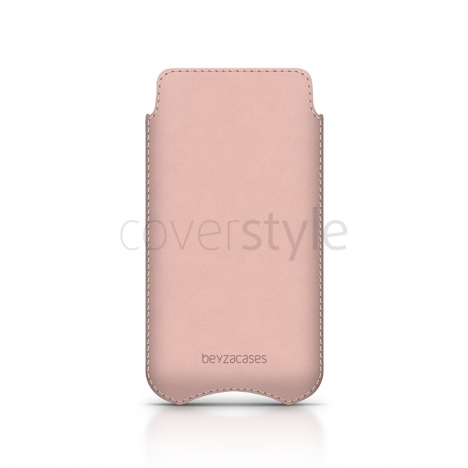 Beyzacases - Custodia in Pelle SlimLine "Stitches" per iPhone 5 - Rosa