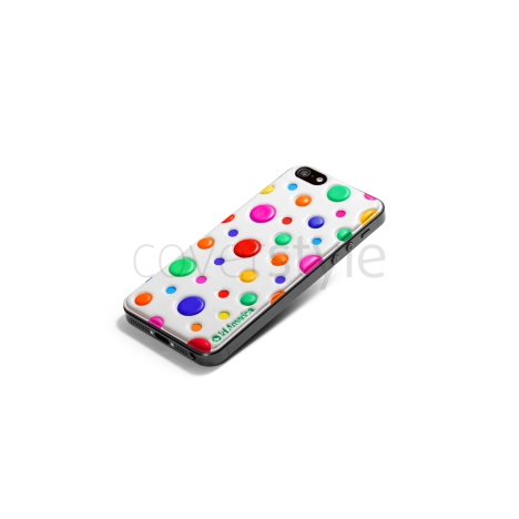 id America - Skin Cushi Dot per iPhone 5 - Multiple White