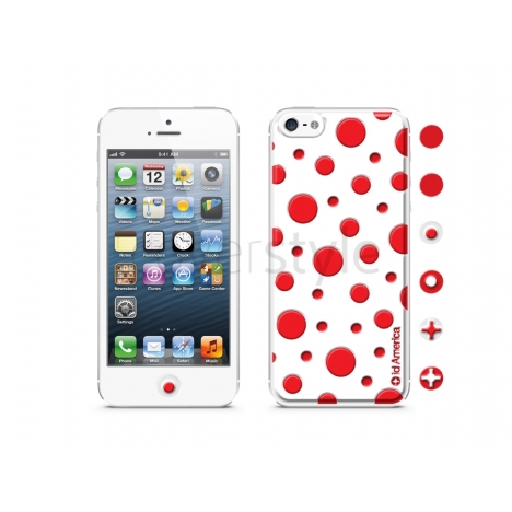id America - Skin Cushi Dot per iPhone 5 - Bianco