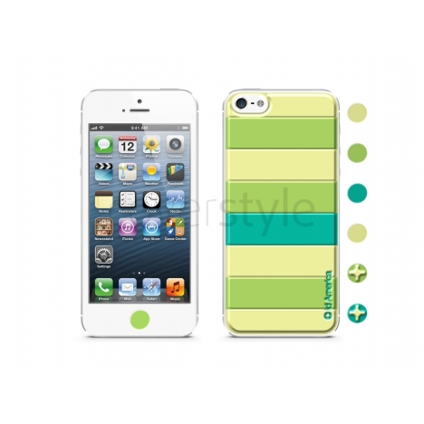 id America - Skin Cushi Stripe per iPhone 5 - Verde