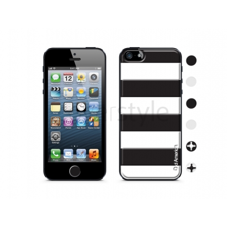 id America - Skin Cushi Stripe per iPhone 5 - Nero