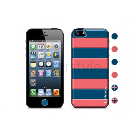 id America - Skin Cushi Stripe per iPhone 5 - Navy