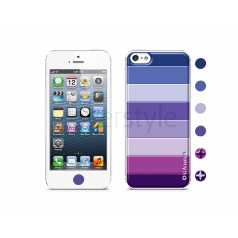 id America - Skin Cushi Stripe per iPhone 5 - Viola