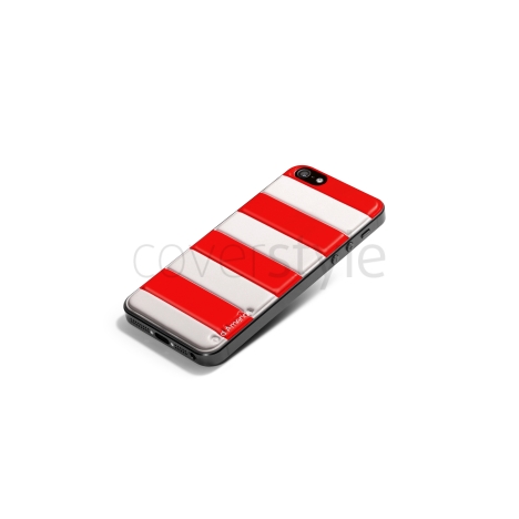 id America - Skin Cushi Stripe per iPhone 5 - Rosso