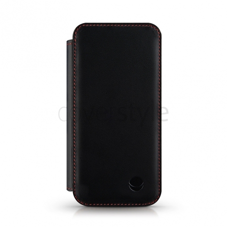 Beyzacases - Custodia in Pelle Folio per iPhone 5 - Nero