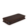 Beyzacases - Custodia in Pelle Folio per iPhone 5 - Marrone Scuro
