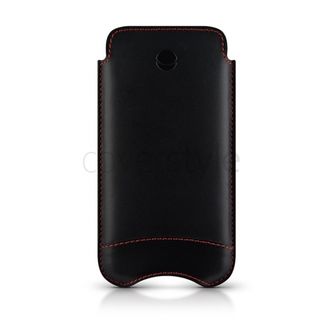 Beyzacases - Custodia in Pelle New SlimLine Classic per iPhone 5 - Nero