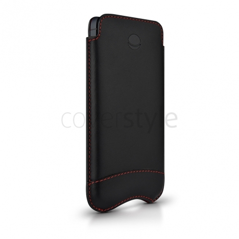 Beyzacases - Custodia in Pelle New SlimLine Classic per iPhone 5 - Nero