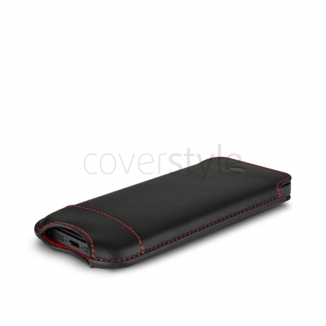 Beyzacases - Custodia in Pelle New SlimLine Classic per iPhone 5 - Nero