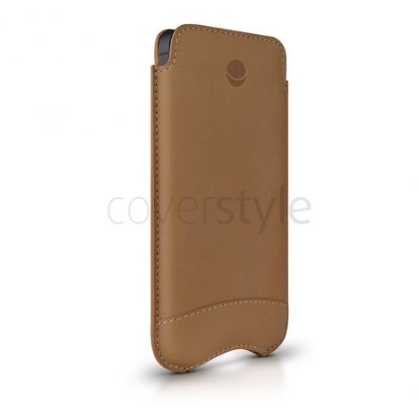 Beyzacases - Custodia in Pelle New SlimLine Classic per iPhone 5 - Ocra (Camel)