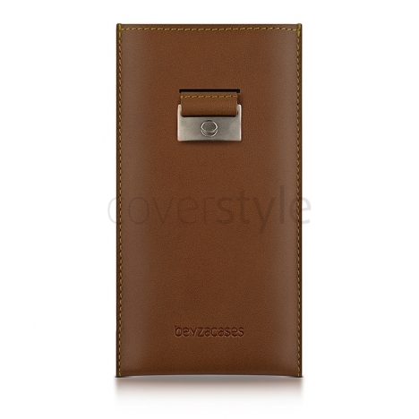 Beyzacases - Custodia in Pelle New Strap SP per iPhone 5 - Marrone Chiaro