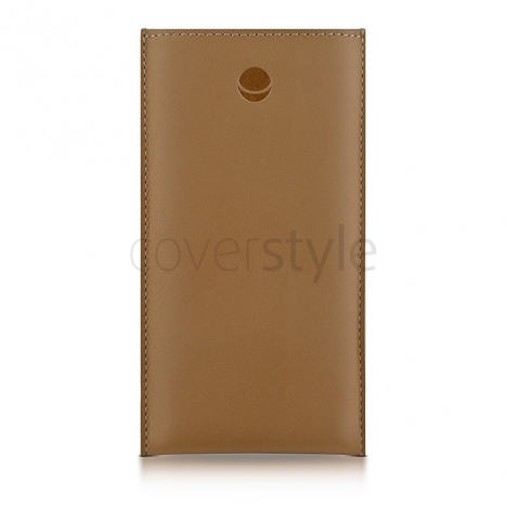 Beyzacases - Custodia in Pelle New Strap SP per iPhone 5 - Ocra (Camel)