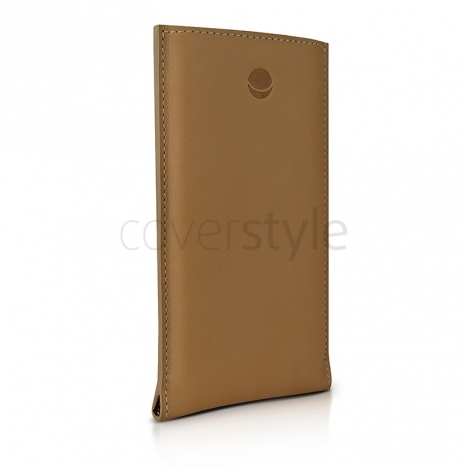 Beyzacases - Custodia in Pelle New Strap SP per iPhone 5 - Ocra (Camel)