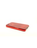 Custodia Plastica Rigida per iPhone 4/4S - Rosso Trasparente 