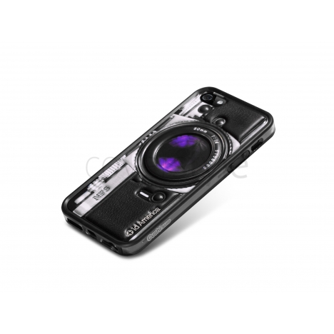 id America - Bumper + Cushi Plus Camera per iPhone 5 - Nero