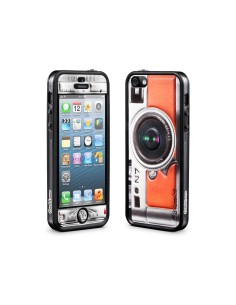 id America - Bumper + Cushi Plus Camera per iPhone 5 - Arancione