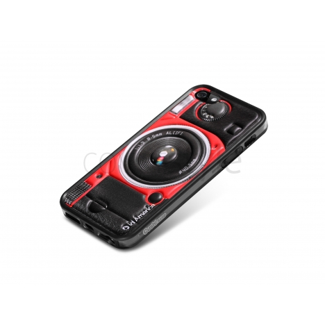 id America - Bumper + Cushi Plus Camera per iPhone 5 - Rosso