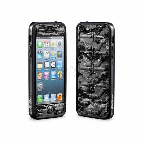 id America - Bumper + Cushi Plus Camo per iPhone 5 - Nero