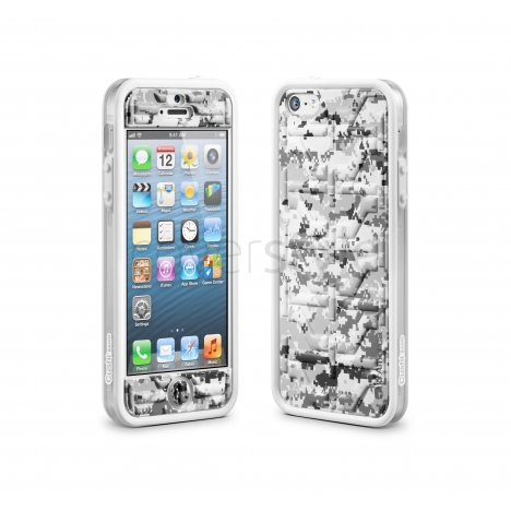 id America - Bumper + Cushi Plus Camo per iPhone 5 - Bianco