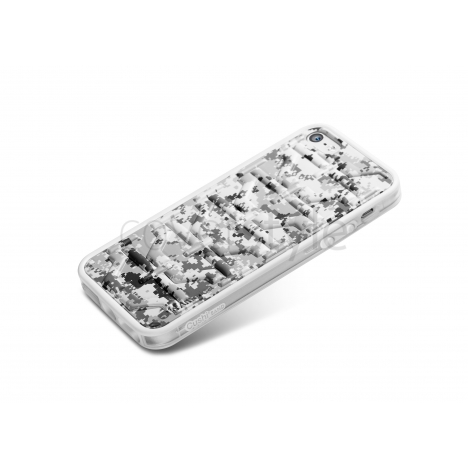 id America - Bumper + Cushi Plus Camo per iPhone 5 - Bianco