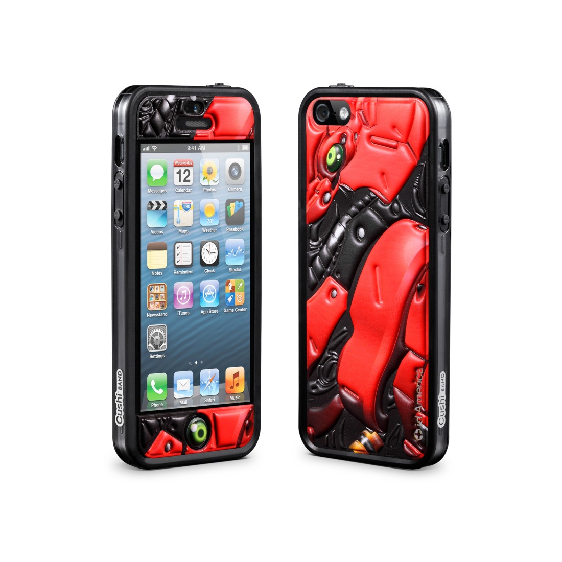 id America - Bumper + Cushi Plus Robotics per iPhone 5 - Rosso