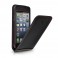 Beyzacases - Custodia in Pelle Serie Flip per iPhone 5 - Nero