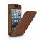 Beyzacases - Custodia in Pelle Serie Flip per iPhone 5 - Nero