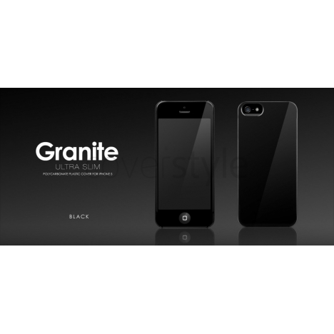 more - Custodia Granite Ultra Sottile per iPhone 5 - Nero