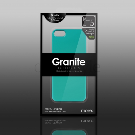 more - Custodia Granite Ultra Sottile per iPhone 5 - Blu