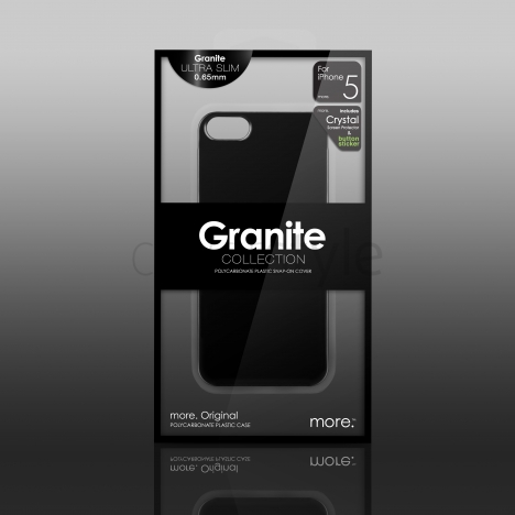 more - Custodia Granite Ultra Sottile per iPhone 5 - Nero