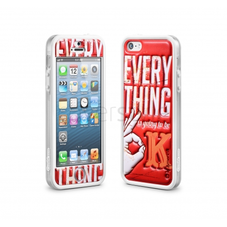 id America - Bumper + Cushi Plus Retro per iPhone 5 - Rosso